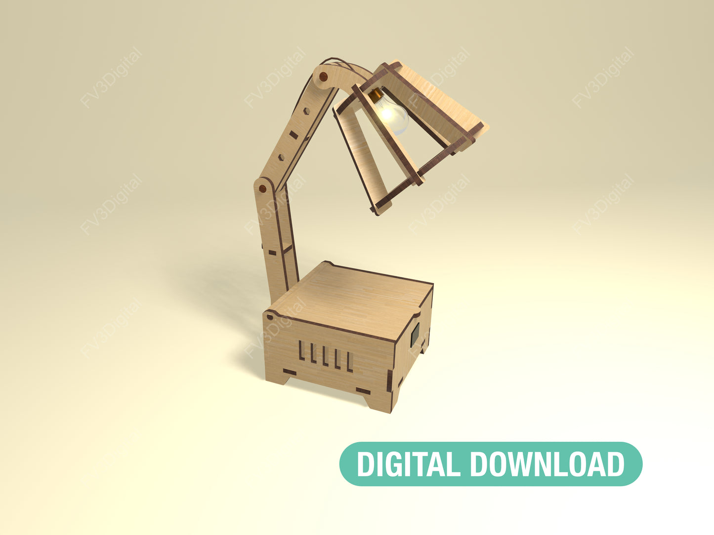 Educational Standing Lamp Project: Laser Cut Files for a Hands-On STEM Build