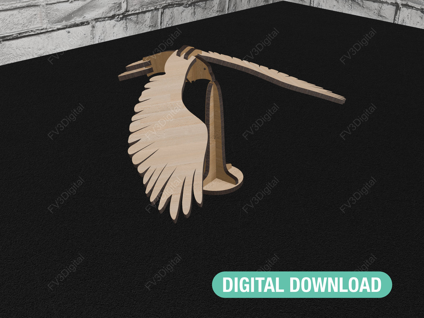 Laser Cut Files Balancing Bird Science Toy SVG Digital Download - DIY Floating Bird Project in 2 Sizes for Fun and Learning
