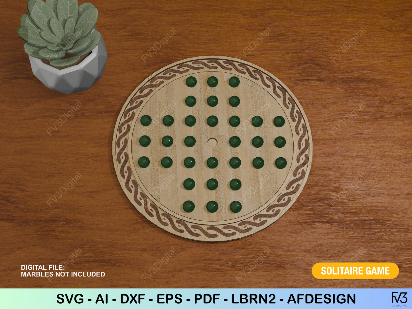 The Heirloom Solitaire Board | A Timeless DIY Wood Game Project (Laser Cut Files)