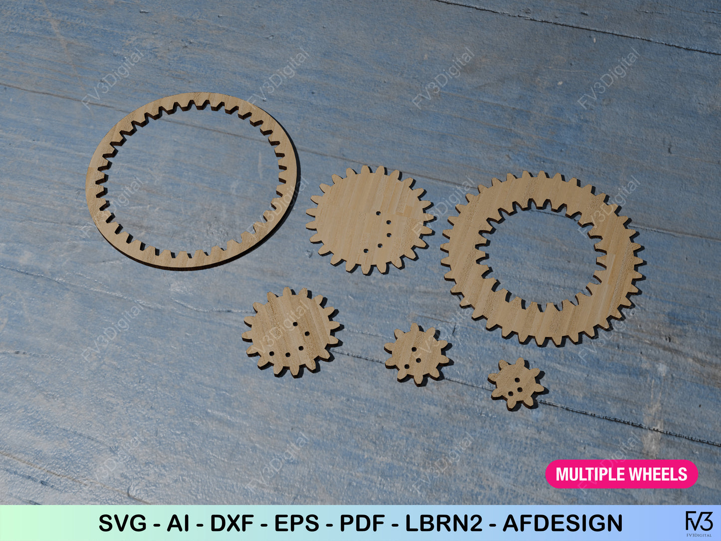Laser Cut Files Spirograph Drawing Tool – Mechanical Art & Geometry Puzzle for DIY Projects, STEM Learning, and Creative Fun with Gears