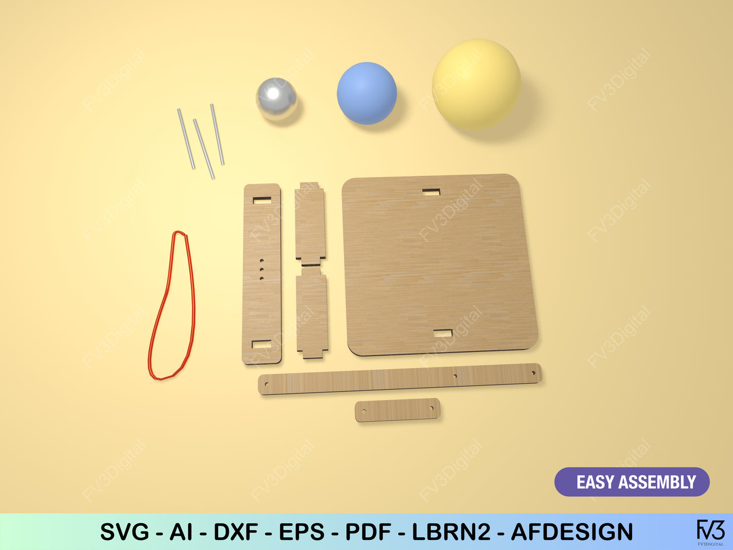 Laser Cut Orrery β Rotating Solar System STEM Project for Kids & Adults