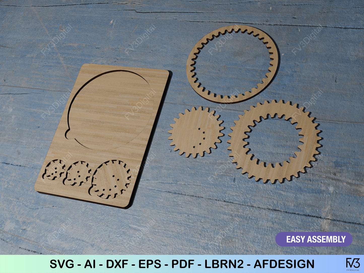 Laser Cut Files Spirograph Drawing Tool – Mechanical Art & Geometry Puzzle for DIY Projects, STEM Learning, and Creative Fun with Gears