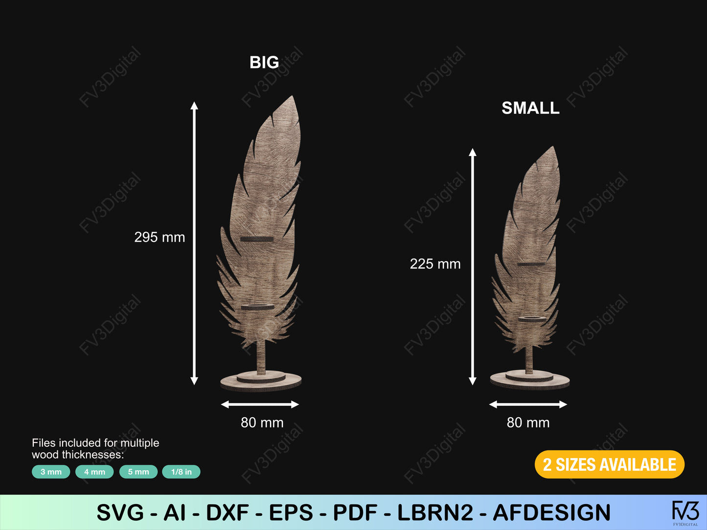 Pen holder laser cut files. Original office or home decor. Feather pen holder cut file - DIY. Digital download SVG files for DIY project.