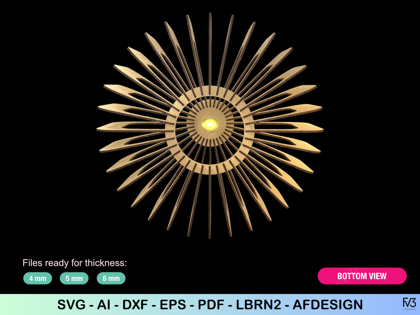 Build a Stunning Wide Pendant: Large-Scale Laser Cut Files for DIY Lighting
