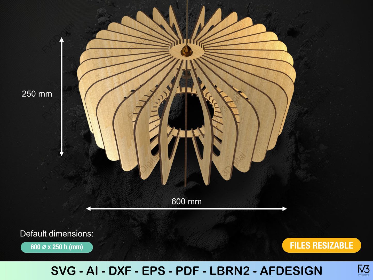 Build a Stunning Wide Pendant: Large-Scale Laser Cut Files for DIY Lighting