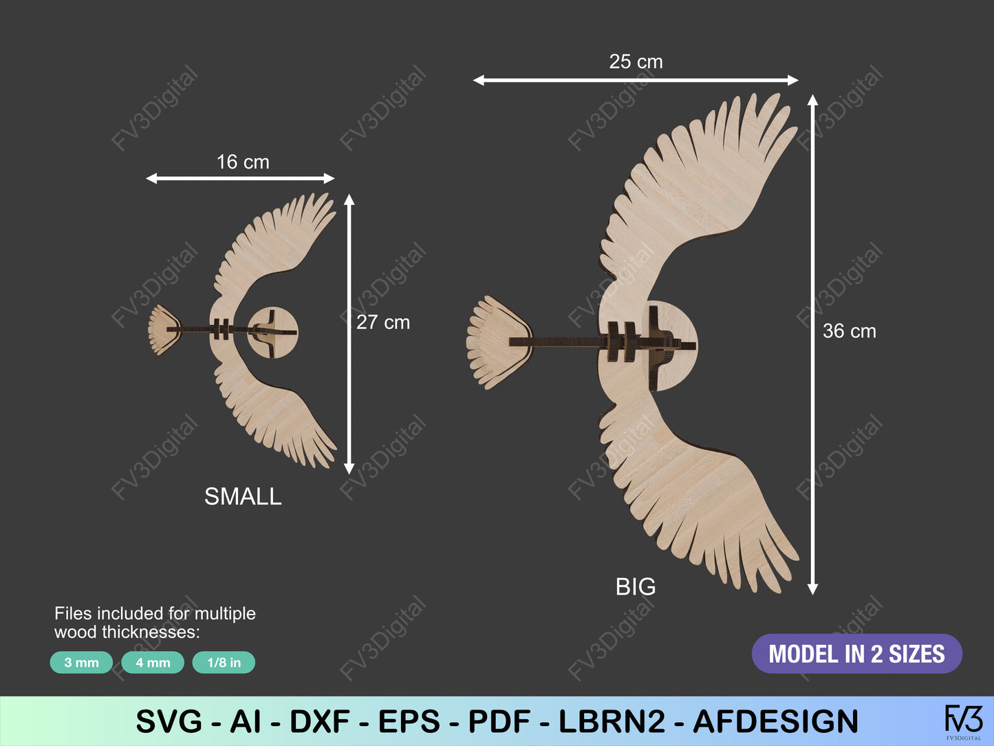 Laser Cut Files Balancing Bird Science Toy SVG Digital Download - DIY Floating Bird Project in 2 Sizes for Fun and Learning