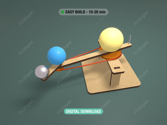 Laser Cut Orrery – Rotating Solar System STEM Project for Kids & Adults