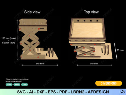 Hydraulic Press Mechanism – STEM Physics Build | Laser Cut SVG Files