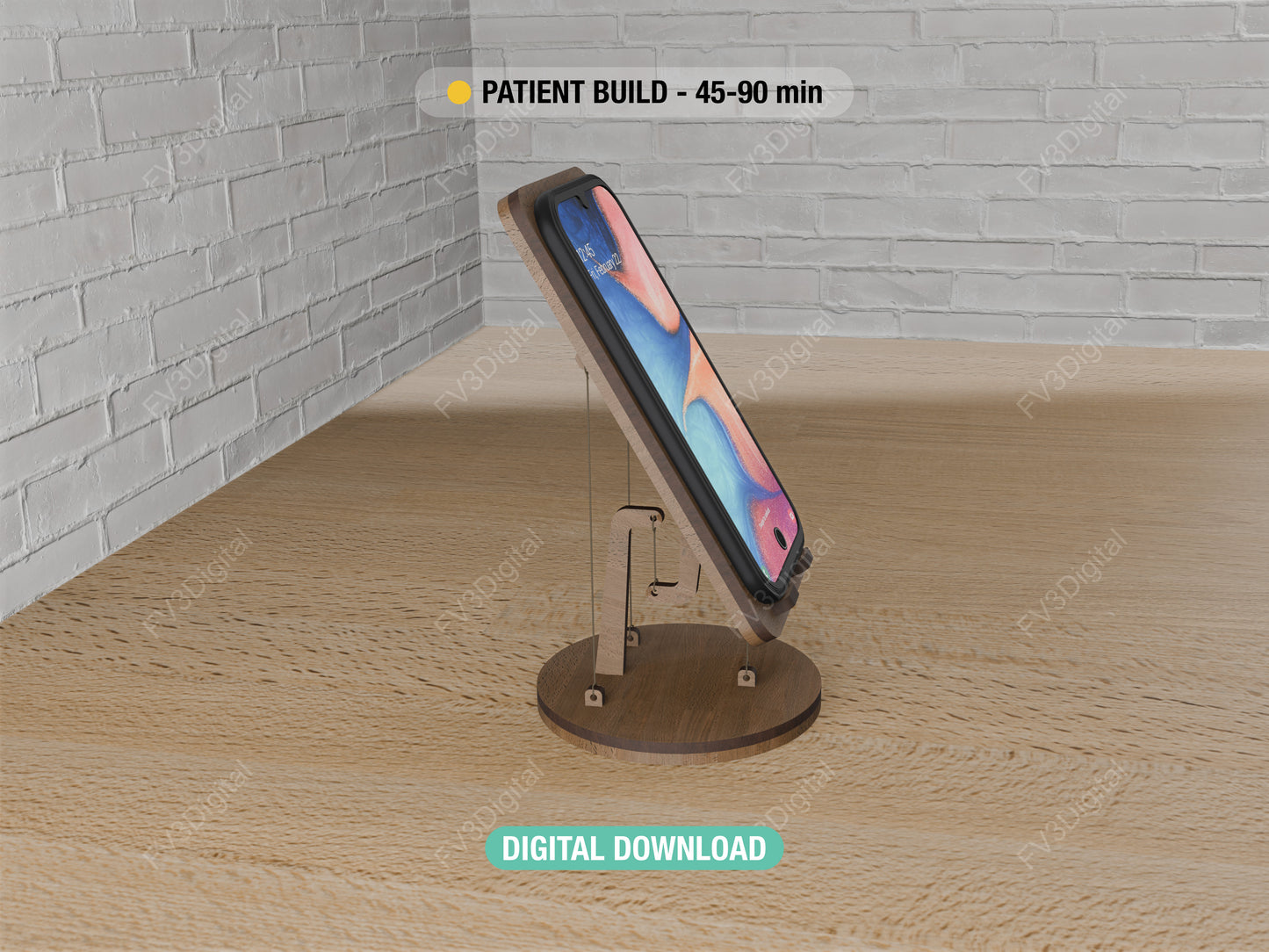 The Anti‑Gravity Phone Stand – Tensegrity Laser‑Cut Phone Stand Files for Makers