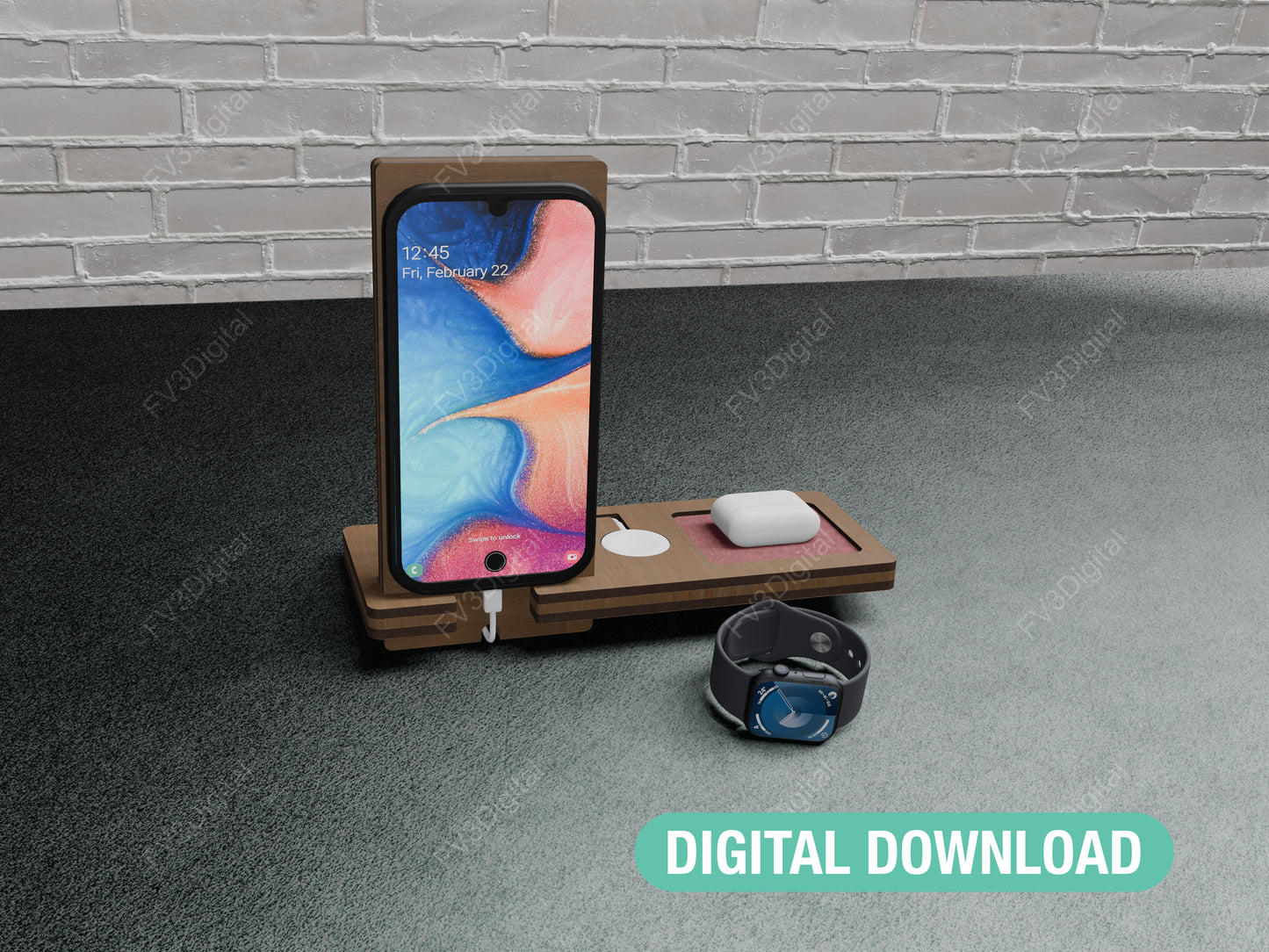 Desktop Organizer & Docking Station | Laser Cut Files for a Perfect DIY Tech Gift