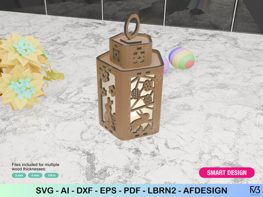 Laser Cut Files for a Beautiful Easter Decoration DIY Easter Lantern – Perfect for Festive Home Decor, Spring Celebrations & Seasonal Joy