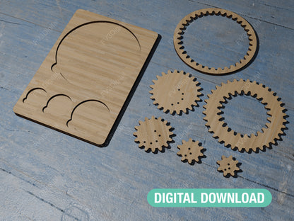 Laser Cut Files Spirograph Drawing Tool – Mechanical Art & Geometry Puzzle for DIY Projects, STEM Learning, and Creative Fun with Gears