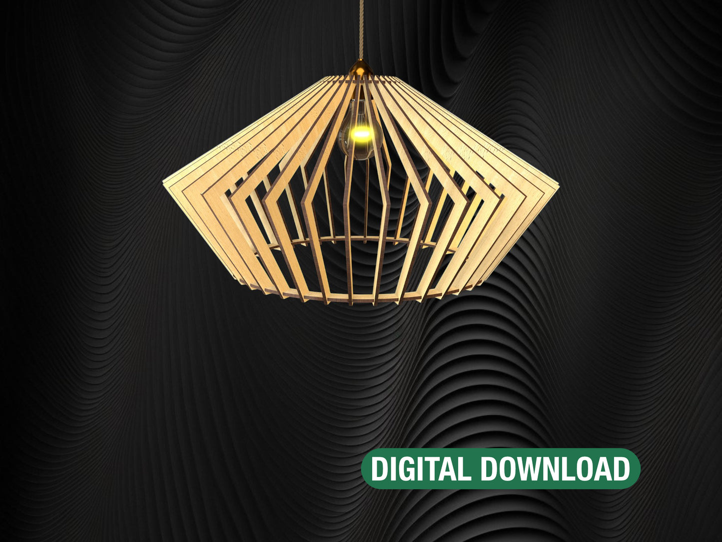 Lamp Laser Cut Files Minimalist design. Easy Assembly Digital Pattern. Simple Assembly Lamp Digital Laser Cut Files for Home DIY Project.