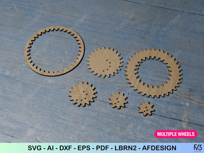 Laser Cut Files Spirograph Drawing Tool – Mechanical Art & Geometry Puzzle for DIY Projects, STEM Learning, and Creative Fun with Gears