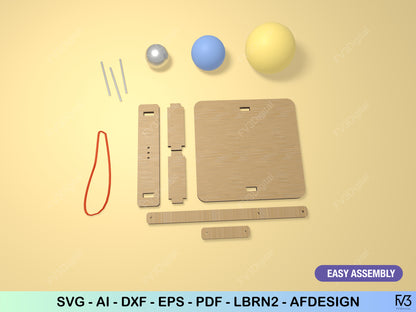 Laser Cut Orrery – Rotating Solar System STEM Project for Kids & Adults