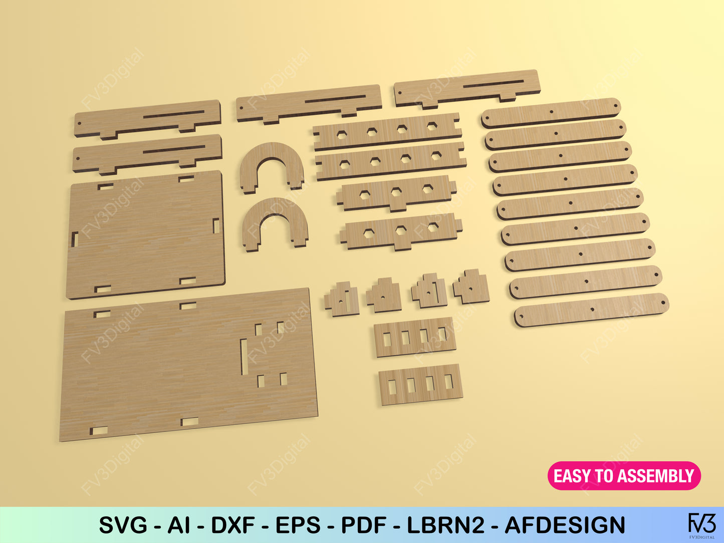 Hydraulic Press Mechanism – STEM Physics Build | Laser Cut SVG Files