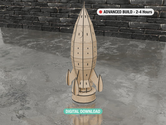 Laser Cut Files to create Motorized Rotating Rocket | STEM Engineering Project & Space Decor
