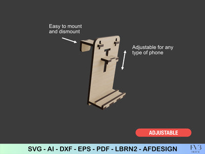 Laser Cut Files to Create Your Own Airplane Phone Support – DIY Aircraft Phone Holder Kit, Tested on Aircraft, SVG Files, Instant Download.