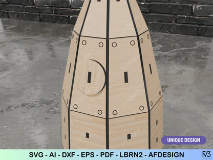 Laser Cut Files to create Motorized Rotating Rocket | STEM Engineering Project & Space Decor