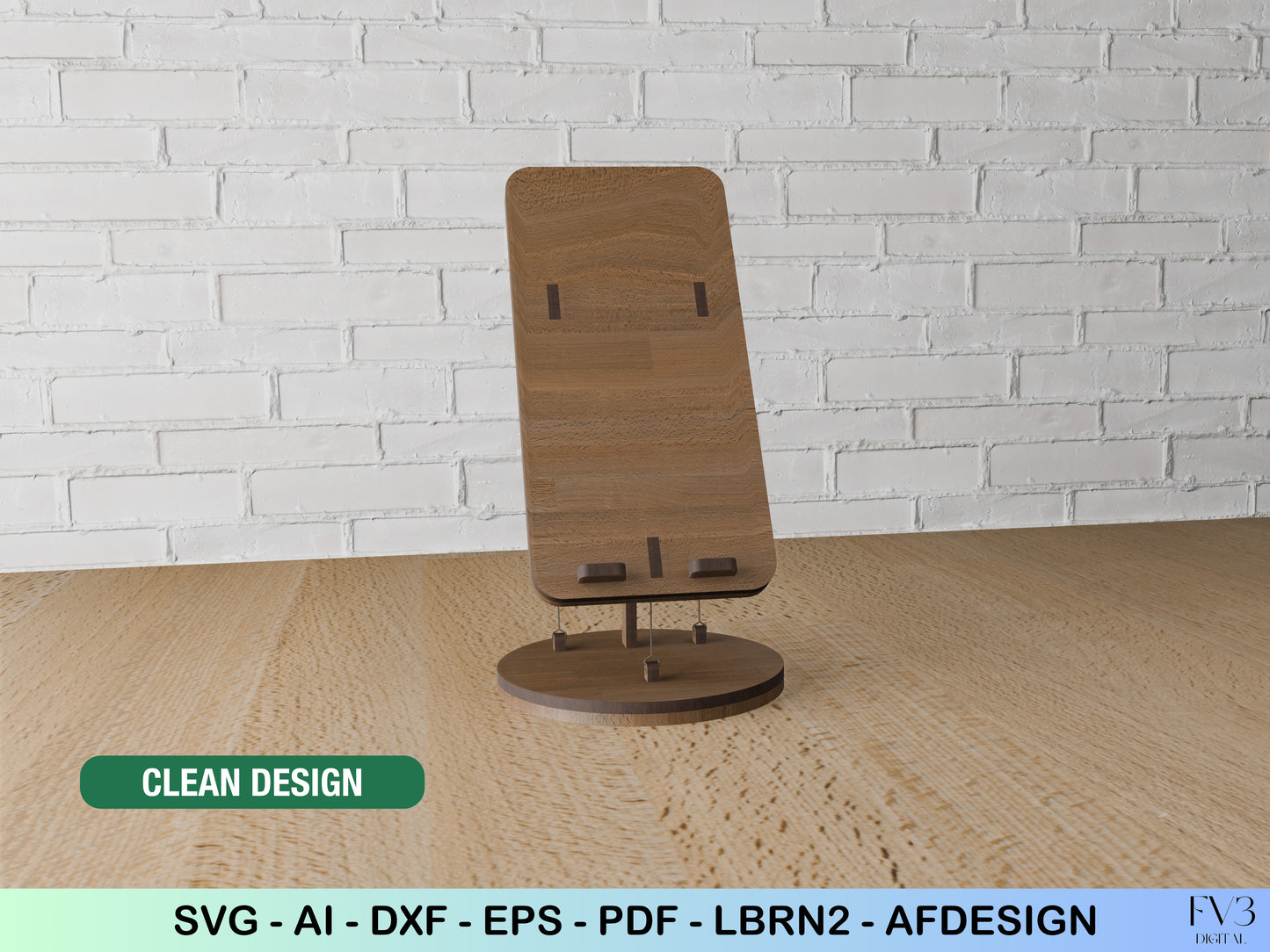 Floating Phone Stand laser cut files svg digital download - Elegant Floating Phone Stand DIY Project - Detailed Laser Cut Files