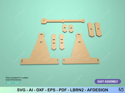 Laser Cut Catapult STEM Toy: DIY Physics Project (Digital Download, 4/5mm Wood Files)