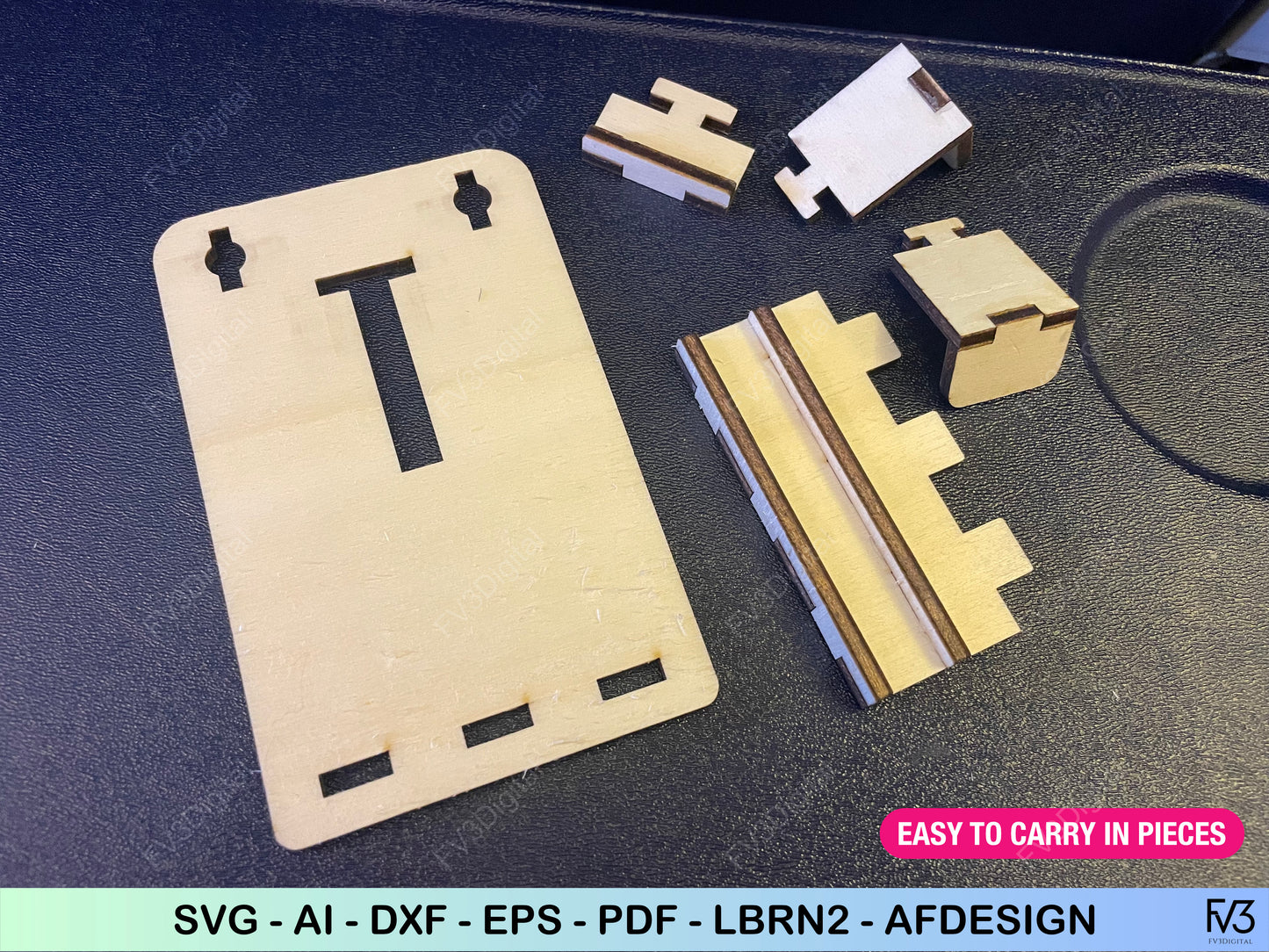 Laser Cut Files to Create Your Own Airplane Phone Support – DIY Aircraft Phone Holder Kit, Tested on Aircraft, SVG Files, Instant Download.