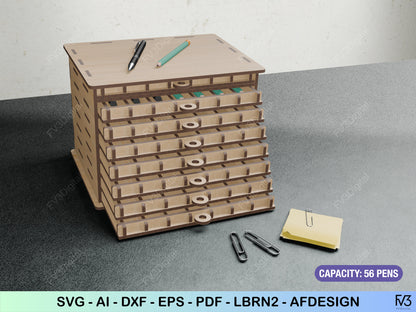 Laser Cut Pen Box Digital Download: Craft Your Perfect Pen Display. Ideal for Pen Collectors & DIY Enthusiasts - Instant download!