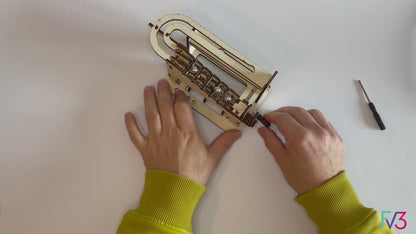 Marble Run Laser Cut File – DIY Kinetic Desk Toy | 3mm, 4mm, and 1/8” Plans