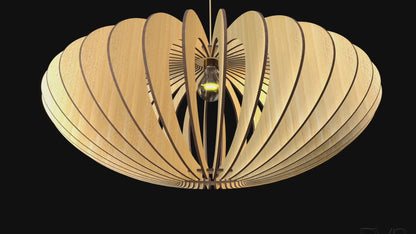 Modern Oval Table Lamp | Laser Cut Files for DIY Wood Light Fixture
